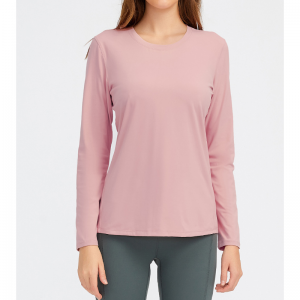 빠른 건조 O 목 아크 요가 셔츠