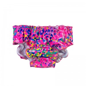 아기 기저귀 인쇄 된 꽃 주름 편안한 흡수성 너무 귀여운 밝은 로즈 핑크